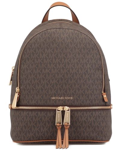 Michael Kors Rhea Zip Medium Backpack Husk Multi One Size 30S0GEZB2V-husk