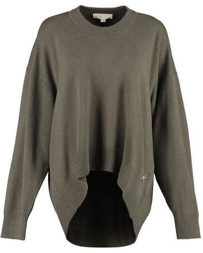 MICHAEL Michael Kors Drop Shoulder High-Low Hem Sweater - Gray