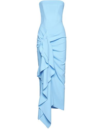 Solace London Thalia Midi Dress - Blue