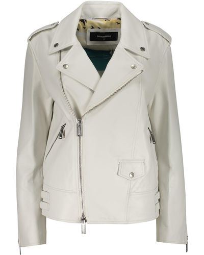 DSquared² Leather Jacket - White