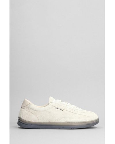 Stone Island Trainers In Beige Suede - Natural