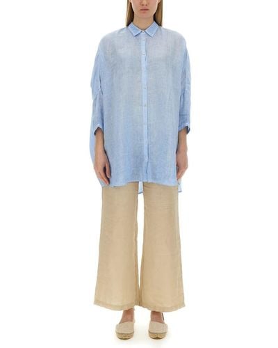 120% Lino Linen Shirt - Blue