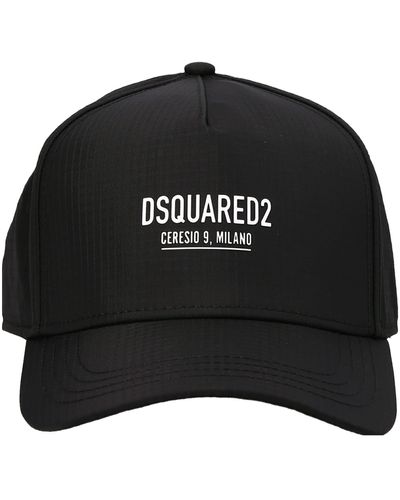 DSquared² Ceresio 9 Logo Ripstop Baseball Cap - Black