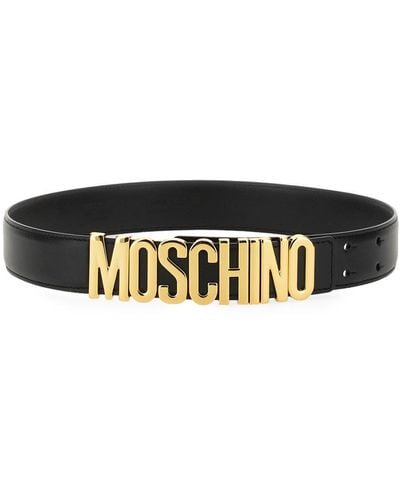 Moschino Leather Logo Belt - Multicolour