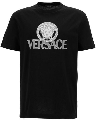 Versace T-Shirt With Logo - Black