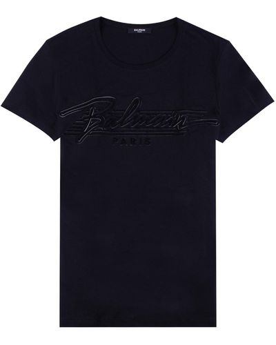 Balmain Cotton T-shirt - Blue