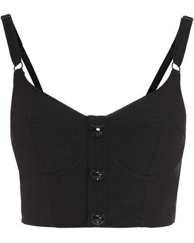 Moschino Fabric Crop Top - Black