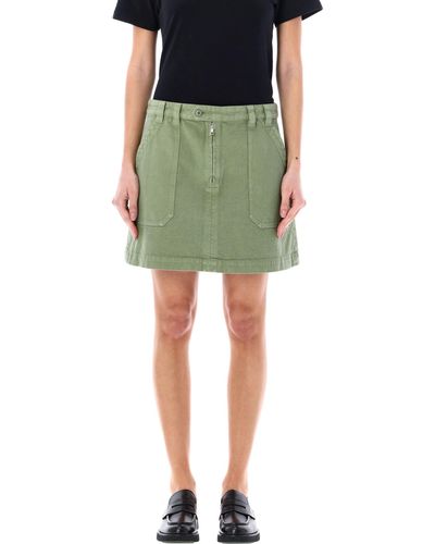 A.P.C. Sarah Mini Skirt - Green
