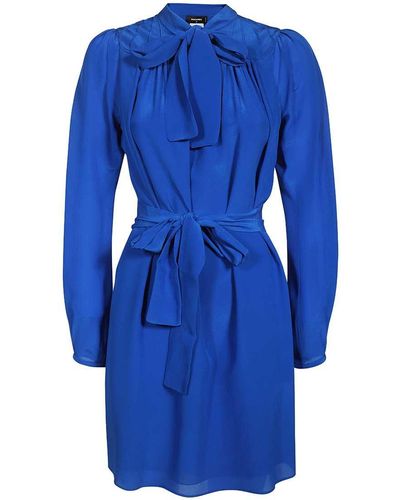 DSquared² Silk Mini Dress - Blue