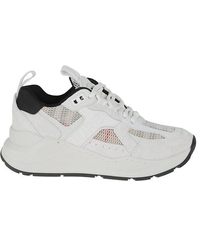 Burberry Low-Top Rubber Sole Trainers - White