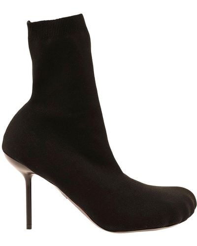 Balenciaga 'anatomic' Black Ankle Boots With Five Finger Shape In Stretch Polyamide Woman