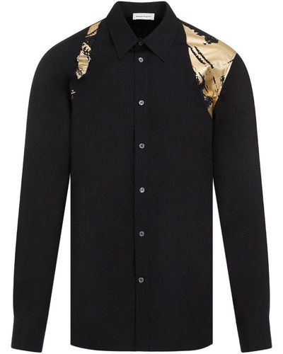 Alexander McQueen Fold Harness Long-sleeved Shirt - Black