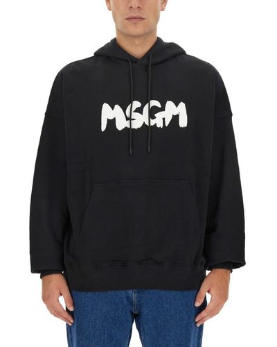 MSGM Sweatshirt With Logo - Black