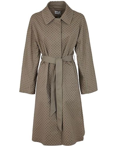 P.A.R.O.S.H. Cotton Trench Coat - Grey