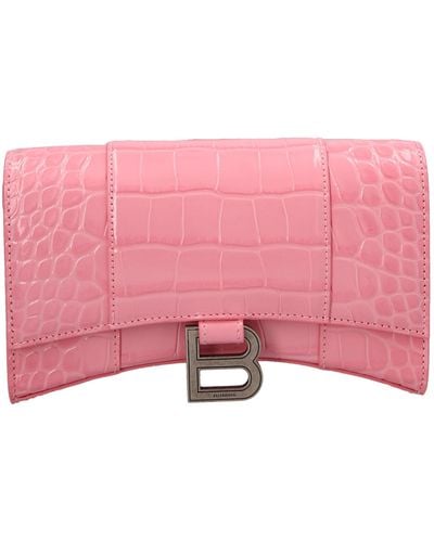 Balenciaga Hourglass Wallets, Card Holders - Pink