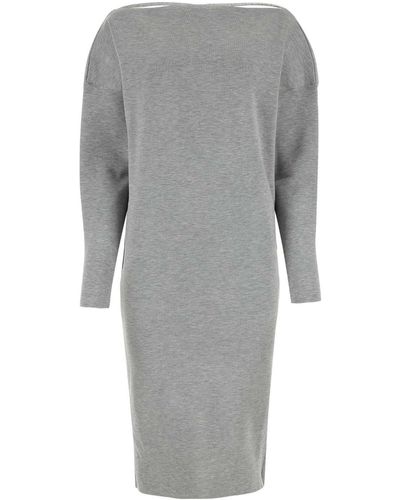 Gucci Stretch Wool Blend Dress - Grey