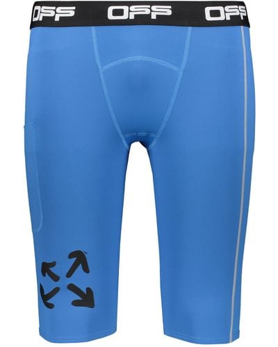 Off-White c/o Virgil Abloh Techno Fabric Bermuda-Shorts - Blue