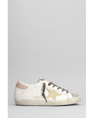 Golden Goose Superstar Trainers In White Leather - Multicolour