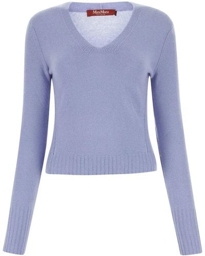 Max Mara Studio Light-blue Cashmere Mario Sweater