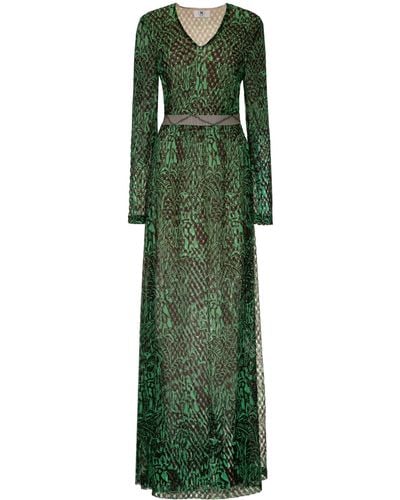 M Missoni Knitted Long Dress - Green