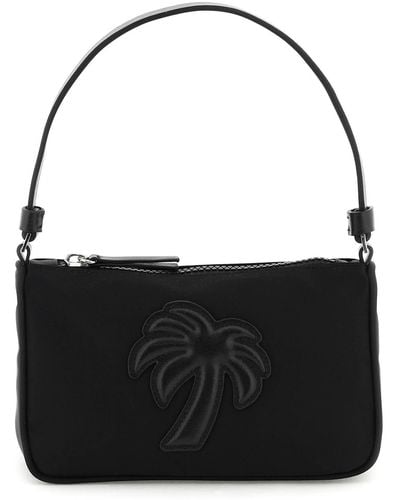 Palm Angels Black Pouch With Palm Tree Logo