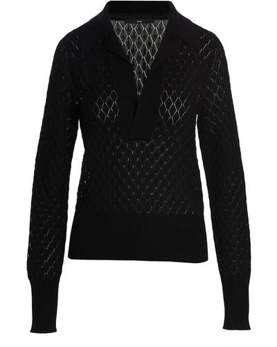 SAPIO Knit Polo Shirt - Black