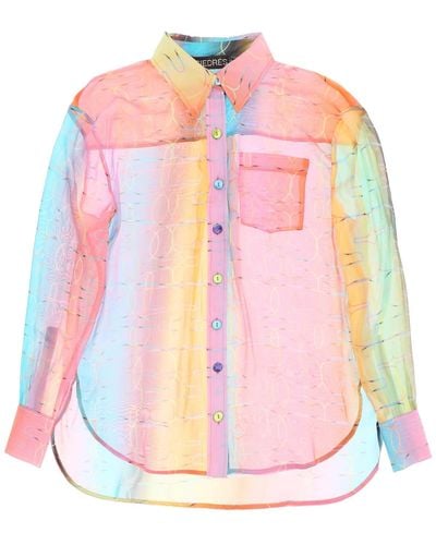 Siedres 'esme' Shirt In Silk Chiffon - Pink