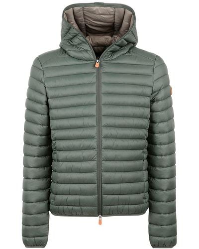Save The Duck Zip Up Hooded Jacket - Green