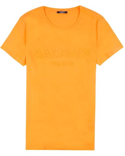 Balmain Cotton T-shirt - Orange