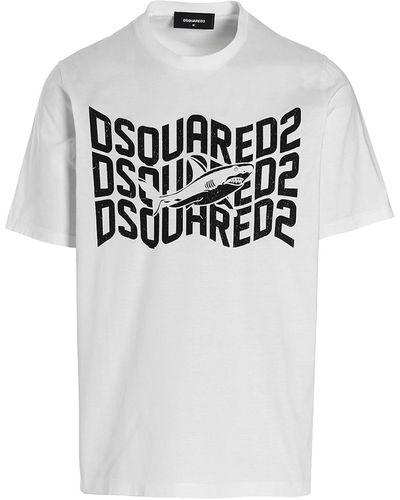 DSquared² T-shirt 'shark Slouch' - Gray