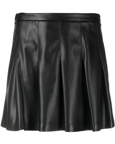 Semicouture Faux Leather Skirt - Black