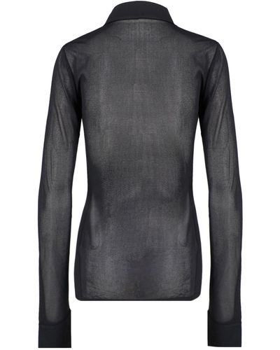 Saint Laurent Semi-Transparent Shirt - Black