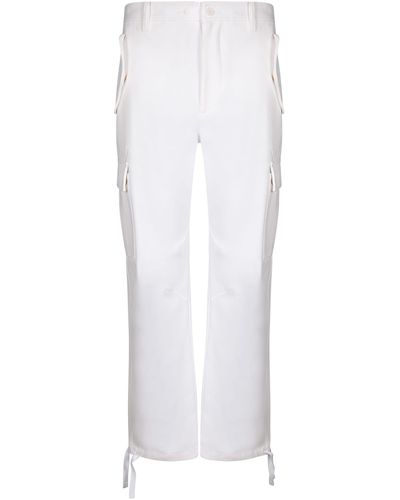 Moschino Bull Cotton Cargo Trousers - White