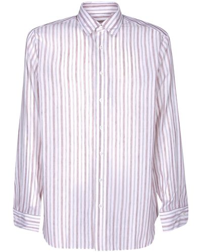 Lardini Ted Striped/ Shirt - White