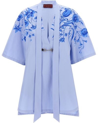 Gucci Fiori E Insetti Dress - Blue