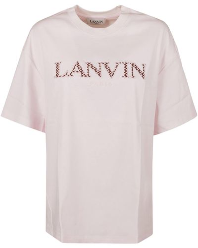 Lanvin Logo Chest T-Shirt - Pink
