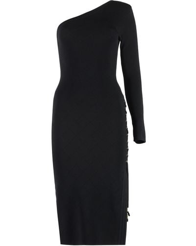 Elisabetta Franchi One Shoulder Dress - Black
