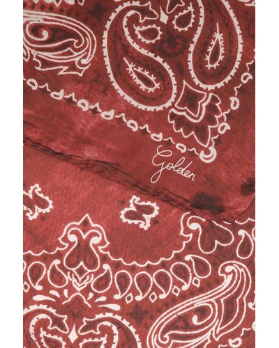 Golden Goose Printed Silk Foulard - Red