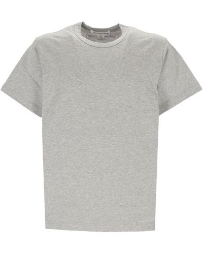 Comme des Garçons Logo Printed Crewneck T-shirt - Gray