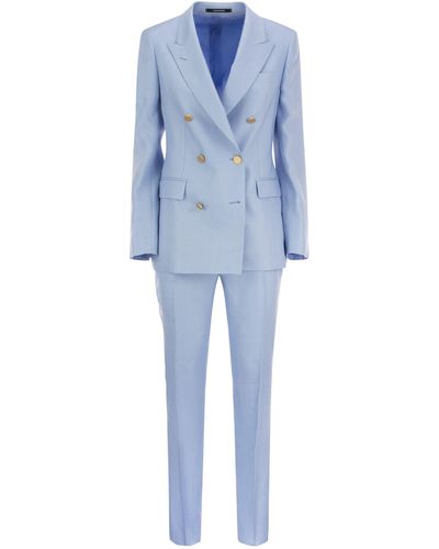 Tagliatore Linen Suit - Blue