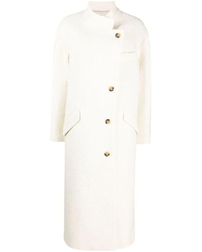 Isabel Marant Cream White Wool Blend Coat