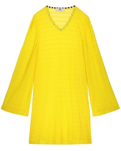 M Missoni Cotton Mini-Dress - Yellow