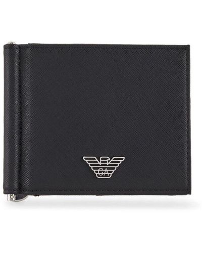 Emporio Armani Logo-plaque Folded Wallet - Black
