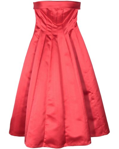 Philosophy Di Lorenzo Serafini Pleated Midi Dress - Red