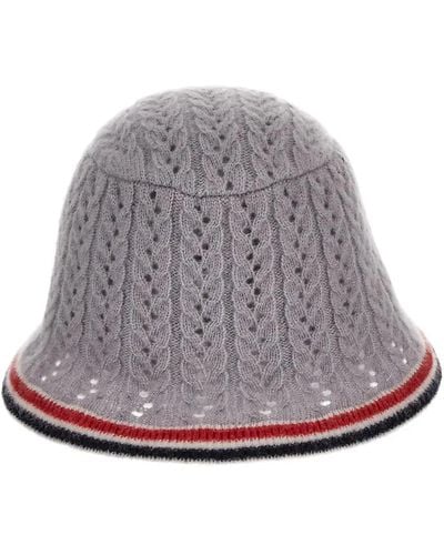 Thom Browne Knit Bell Hat - Gray