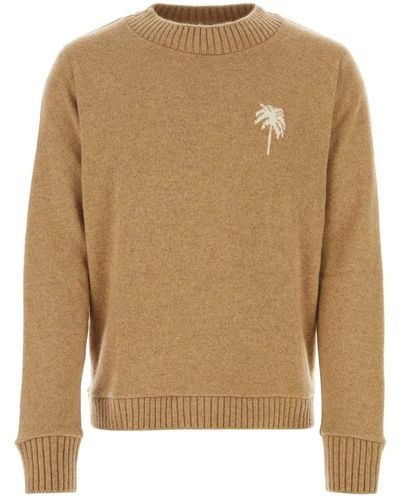 The Elder Statesman Biscuit Cashmere Sweater - Natural
