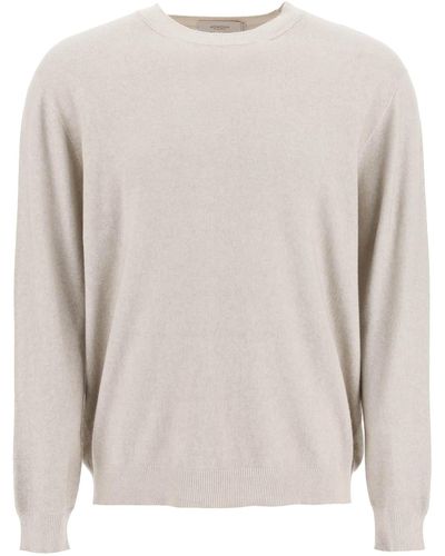 Agnona Cotton And Cashmere Sweater - Natural