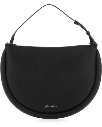 JW Anderson Nappa Leather Medium Bumper Moon Handbag - Black