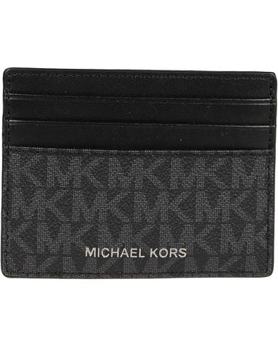 MICHAEL Michael Kors Greyson Logo Detailed Cardholder - Black