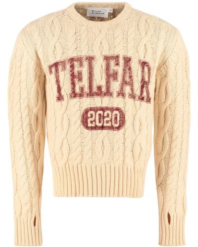 Telfar Cable Knit Pullover - Natural